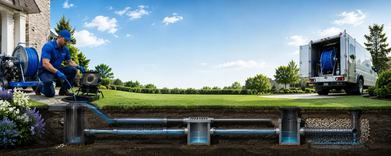 Outdoor drain cleaning information for New Augusta, MS